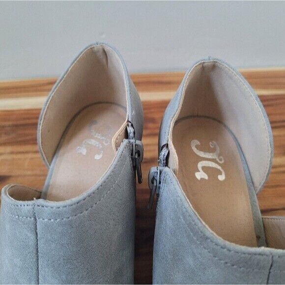 Journee Collection Womens Size 6.5 Gray Hartli D'Orsay Peep Toe Heel Sandals - Picture 4 of 11